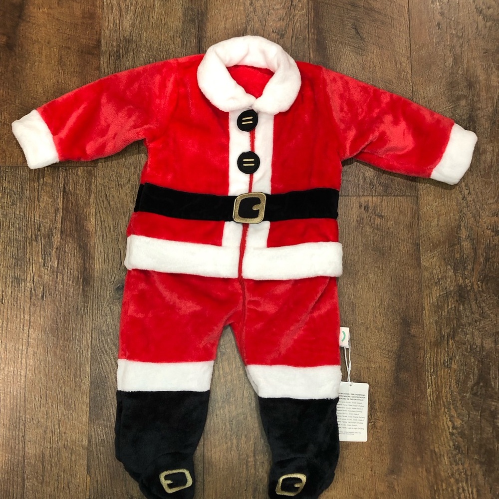 Baby Santa Costume Unisex Infant Christmas Romper 6-12 months